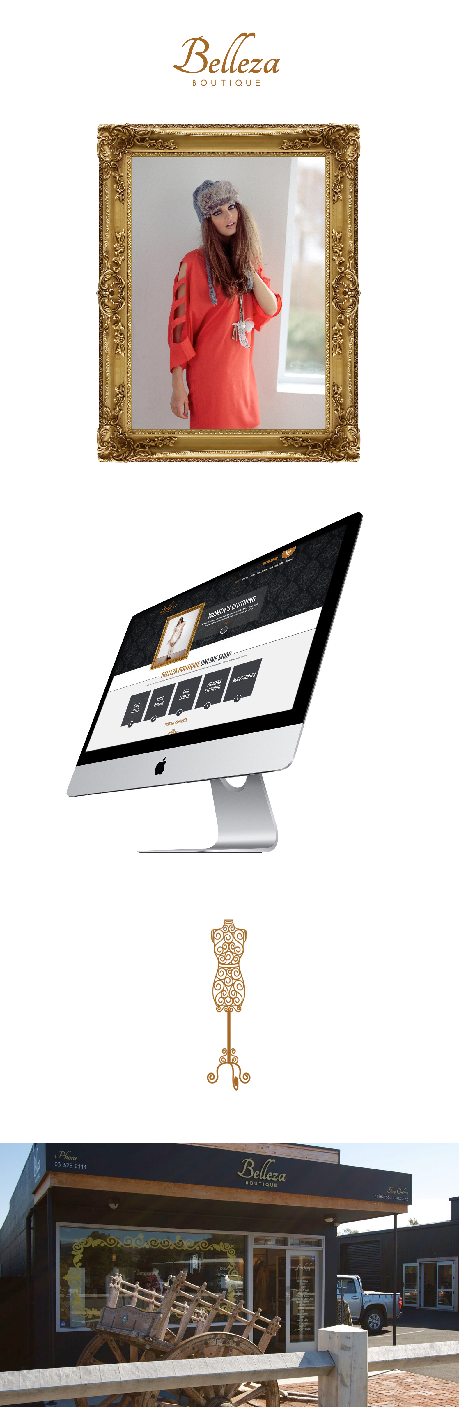 Belleza Boutique - Fashion, Boutique, Branding, Photography, Web Design, Print Collateral - Creative digital design portfolio by Mondo Digital agency Christchurch New Zealand