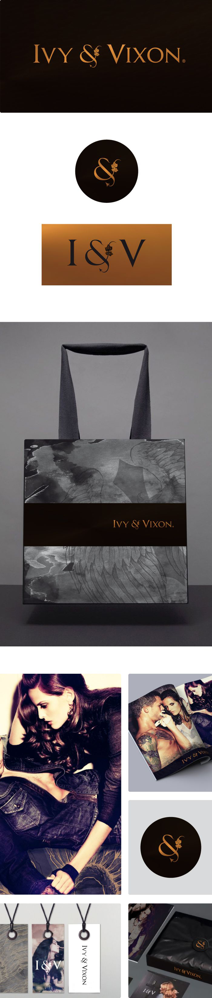 Ivy & Vixen - Fashion, Luxury, Packaging, Branding, Print Collateral - Creative digital design portfolio by Mondo Digital agency Christchurch New Zealand