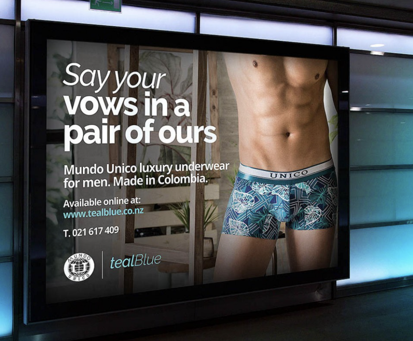 Underwear Campaign Billboard - Advertising, Campaign, Fashion, Billboard, Print Collateral - Creative digital design portfolio by Mondo Digital agency Christchurch New Zealand